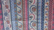 COUPON TISSU MOTIFS PROVENCAL FLEURS  COTON