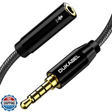DUKABEL DC4 3.5mm TRS to TRRS Adapter Cable, Microphone Audio Adapter, TRS Fe