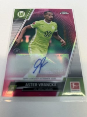Topps Bundesliga Chrome 2021-2022 RC Magenta Auto Aster Vranckx 025/150