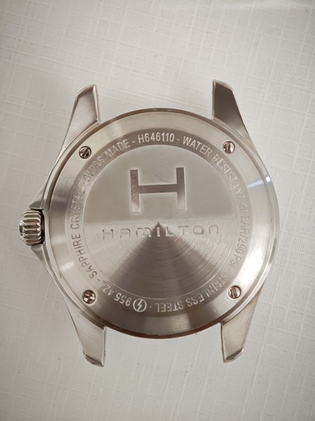 mr.wristwatches ® CAJA, TAPA, CORONA Y CRISTAL HAMILTON H646110 KHAKI PILOT