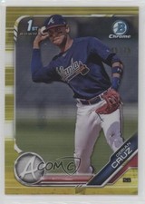 2019 Bowman Chrome Prospects Yellow Refractor 45/75 Derian Cruz #BCP-11 1h5