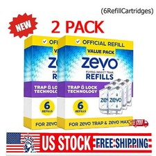 2 pack-Zevo Flying Insect Trap RefillCartridges -Easyto Use 12 RefillCartridges