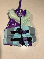 Hyperlite Live Vest Jacket 33-55 lbs Child Size Green and Purple USCG Approved
