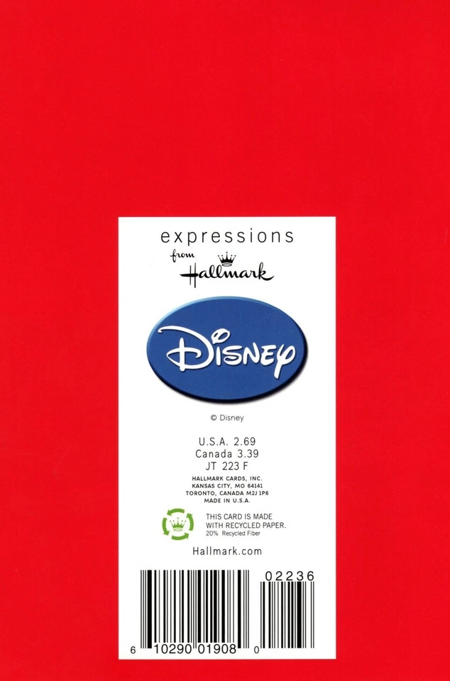 Disney Mickey Mouse Thanks A Lot Thank You Hospitality Hallmark Greeting Card - Image 3 of 3