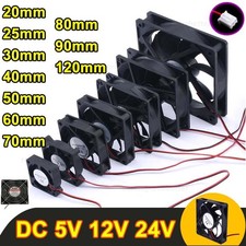 Brushless DC Cooling Fan 5V 12V 24V PC Computer Square Fan 20 25 30 40 50-120 mm