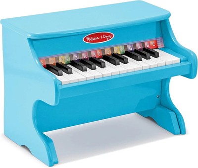 Melissa & Doug Learn-to-Play Piano With 25 Keys and Color-Coded Songbook Blue