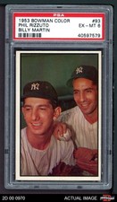 1953 Bowman #93 Phil Rizzuto / Billy Martin Yankees HOF PSA 6 - EX/MT
