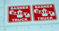 Pair Banner Dairy Truck Replacement Sticker Set BN-003