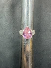 5.3g VTG Sterling Silver 925 Pink & Clear CZ Ring Size 7 Jewelry Lot C