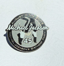 Michael Jackson 45th Birthday Party Enamel Badge Pen from Orpheum Theatre Party