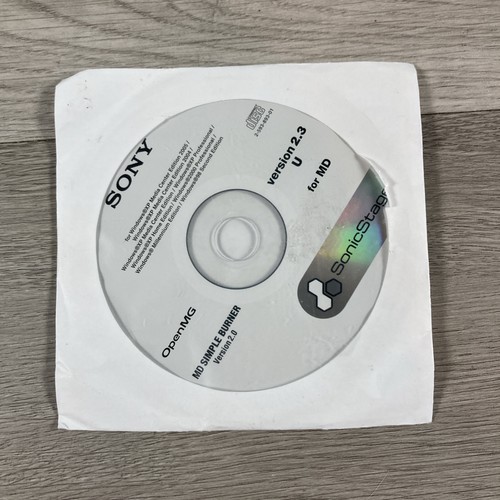 Sony SonicStage Version 2.3 for MD Simple Burner V 2.0 Open MG VTG 2004 Walkman