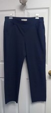 Talbots Pull On navy blue Stretch High Rise Dress Pants 12 career wear comfy