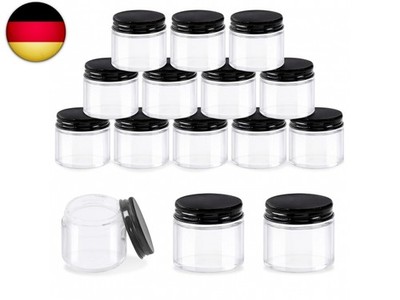Glarks 15-Pack-2oz-Glasgläser mit Deckel, runde klare Glasgläser mit I