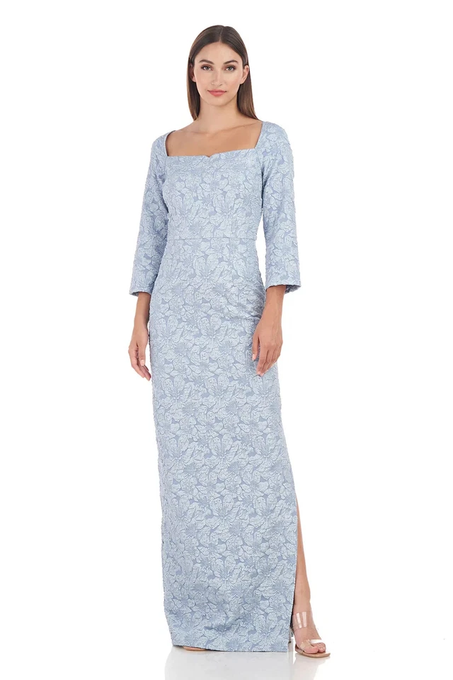 JS Collections Sz 2 Remi Sweetheart Column Gown Slate Long Dress Evening Wedding - Image 2 of 4