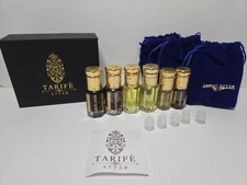 Lot Of 6 Tarifè Attär Perfume Oils Egyptian & Black Musk, Mysore, & Frank Myrrh 