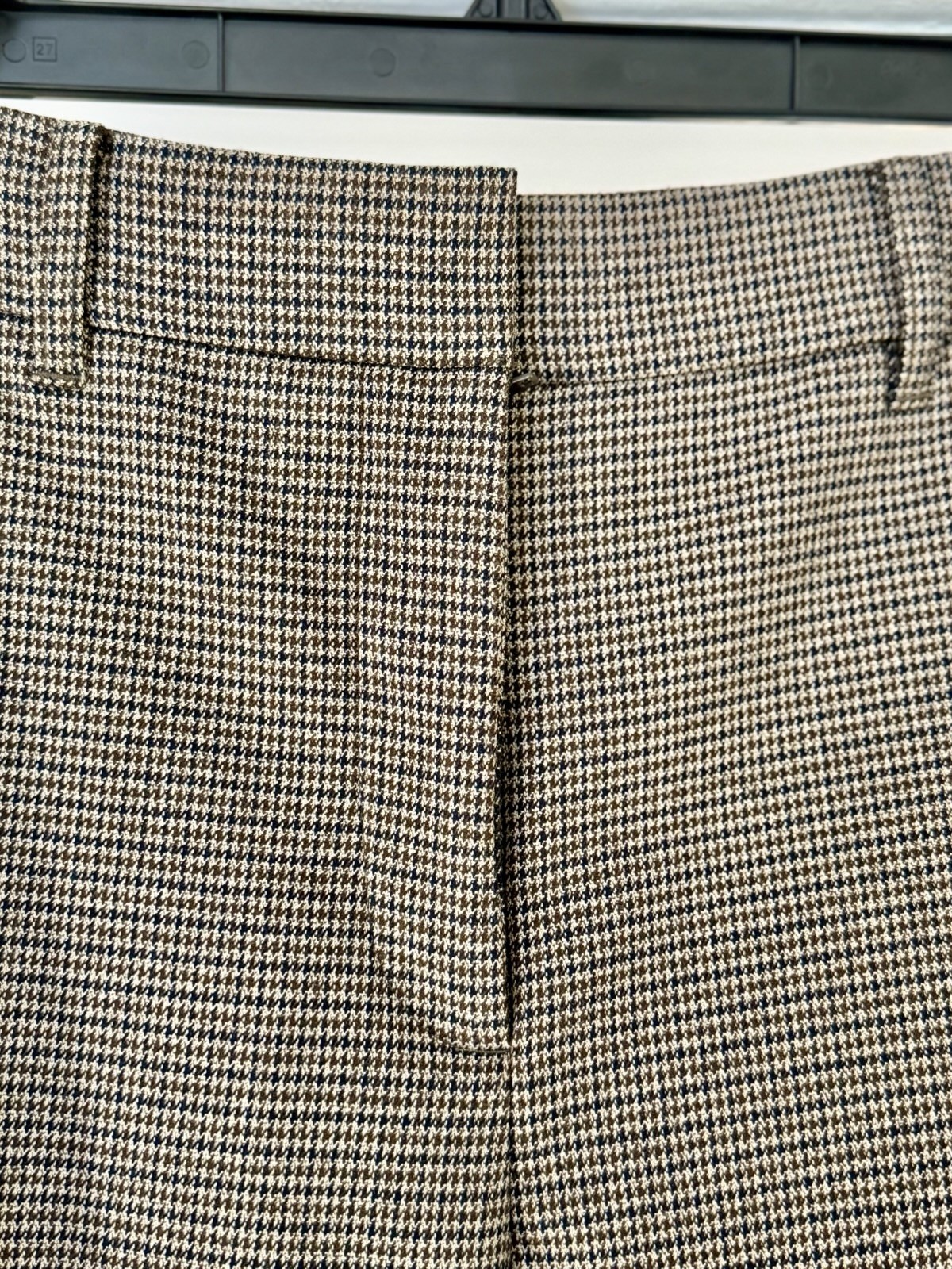 MNG Mango Womens Brown Tan Houndstooth High Waist Trousers Dress Pants Size 4MN  thumbnail 4
