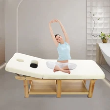 Modern Wide Massage Bed Rectangular Physical Treatment Bed Spa Facial Bed 6-Legs