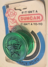 NEW SEALED VINTAGE 1986 DUNCAN GREEN BUTTERFLY YO-YO 3058NP NEW