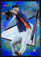 2020 Topps Finest #71 Blue Refractor #79/150 - Justin Verlander - Astros