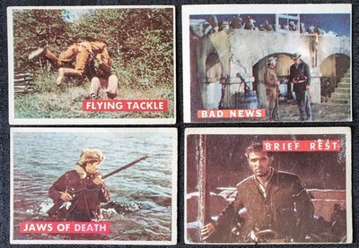 1956 4x Walt Disney's Davy Crockett Fess Parker Buddy Ebsen 1955 Film Cards