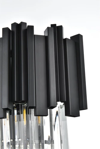 Elegant Lighting Willow 12" Wall Sconce in Black - Picture 5 of 8