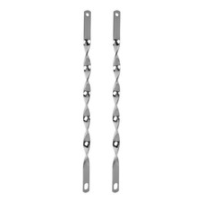 18" LONG OG LOWRIDER CLASSIC TWISTED STEEL SPRING FORK BARS CHROME FOR 20" BIKE
