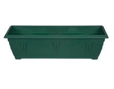 60cm Slim Plastic Venetian Window Box Trough Planter Pot Green Colour