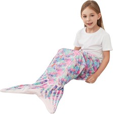 Enchanting Mermaid Tail Blanket for Toddlers - Soft, Fun, and Snuggly 39x17