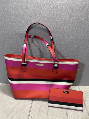 Kate Spade Laurel Way Bonita Stripe Tote With Matching Wallet