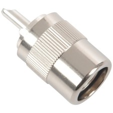 UHF Male PL259/SO239 Twist-on Coaxial Connector for RFC400/RG8, Silver, Metal