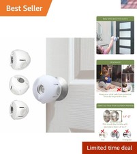 Door Knob Child Proof Cover Safety Locks for Doors Toddler KidProof 4 Pack