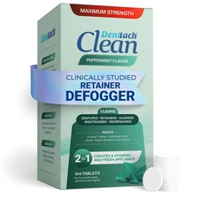 Denttach Clean Retainer Cleaner and Defogger, Retainer Cleaning Tablets, Deep Cl
