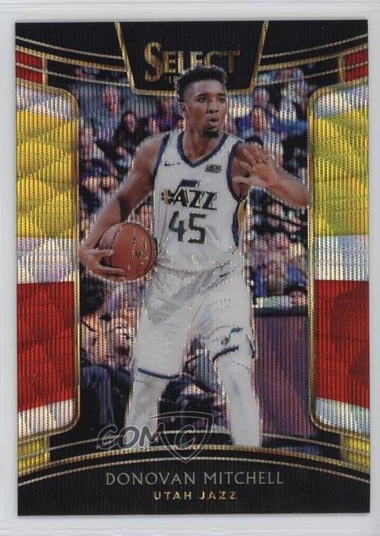 2018-19 Panini Select Concourse Tri-Color Prizm Donovan Mitchell #71 0n64