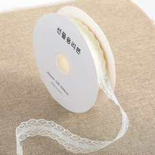 Cream White Lace Trim Ribbons, 1.2 Inch Wide 50 Yards Fabric Vintage Pattern Rol