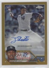 2023 Topps Chrome Update Gold Refractor 24/50 Jhony Brito #AC-JBR Auto 2x4