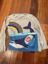 Mini Boden Boy Whale Appliqu  Lift Flap Shirt, 8/9.
