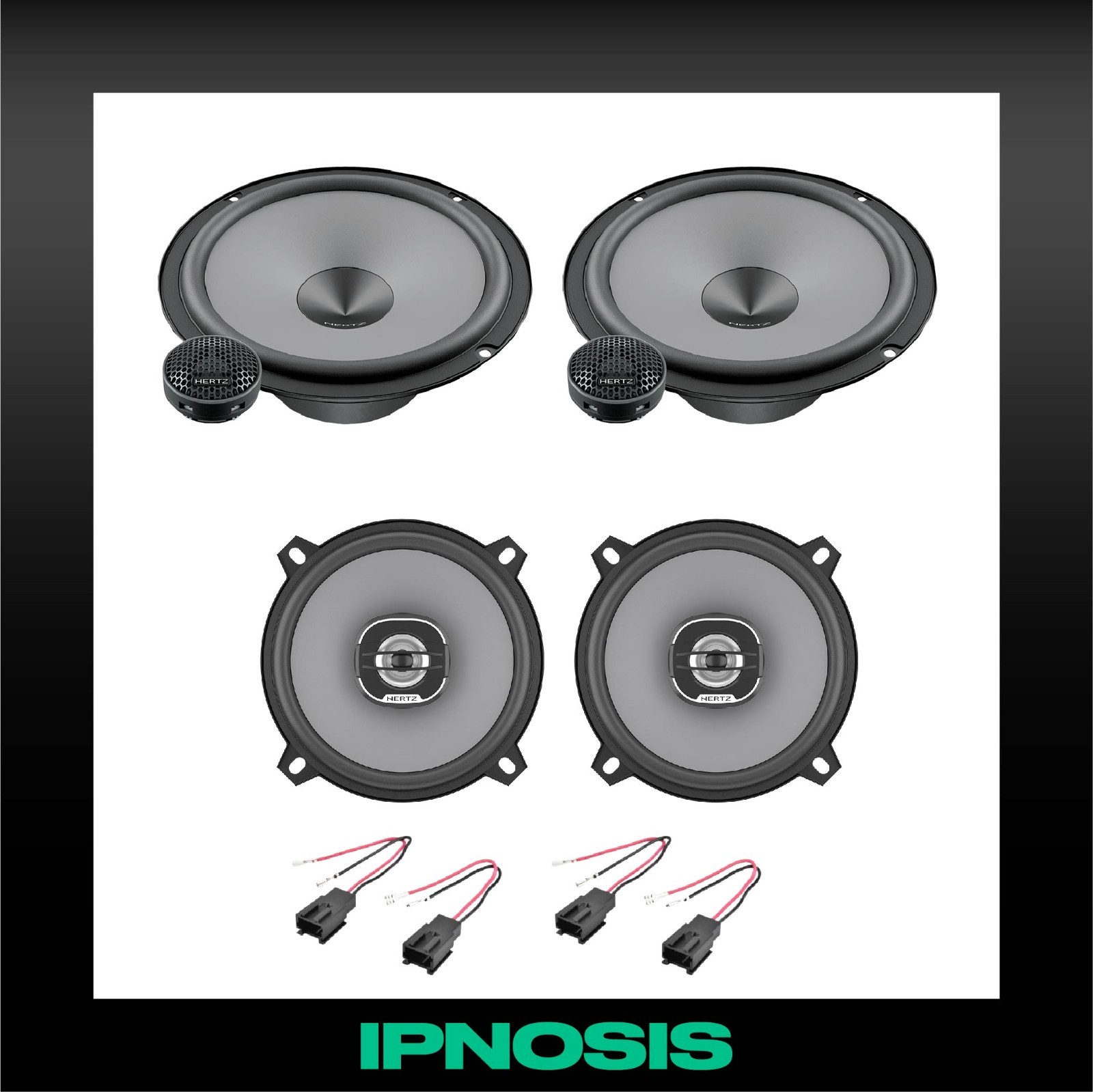 Kit 6 casse Coassiali HERTZ K-165 + X-130 Citroen Xsara Picasso + 4 connettori