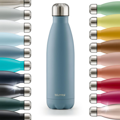 Blumtal Trinkflasche 500 Ml Edelstahl - Auslaufsichere Isolierflasche - Bpa-Frei