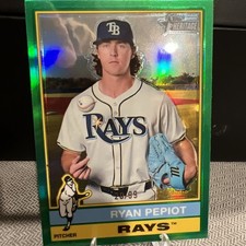 2025 Topps Heritage Ryan Pepiot - Hi No (456) Green Chrome Parallel (20/99)