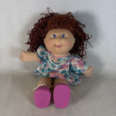 1990 Vintage Cabbage Patch Doll Red Hair Blue Eyes Dimples First Crimp N Curl