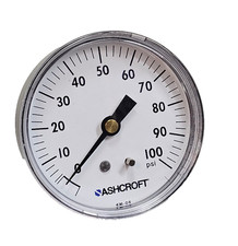 Ashcroft 436-06, 0-100PSI Pressure Gauge, 2.75" Dial, 1/4" NPT, Back Mount