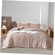 Vintage Style Garden Floral Duvet Queen 90" x 90" A fresh Dust Pink Floral