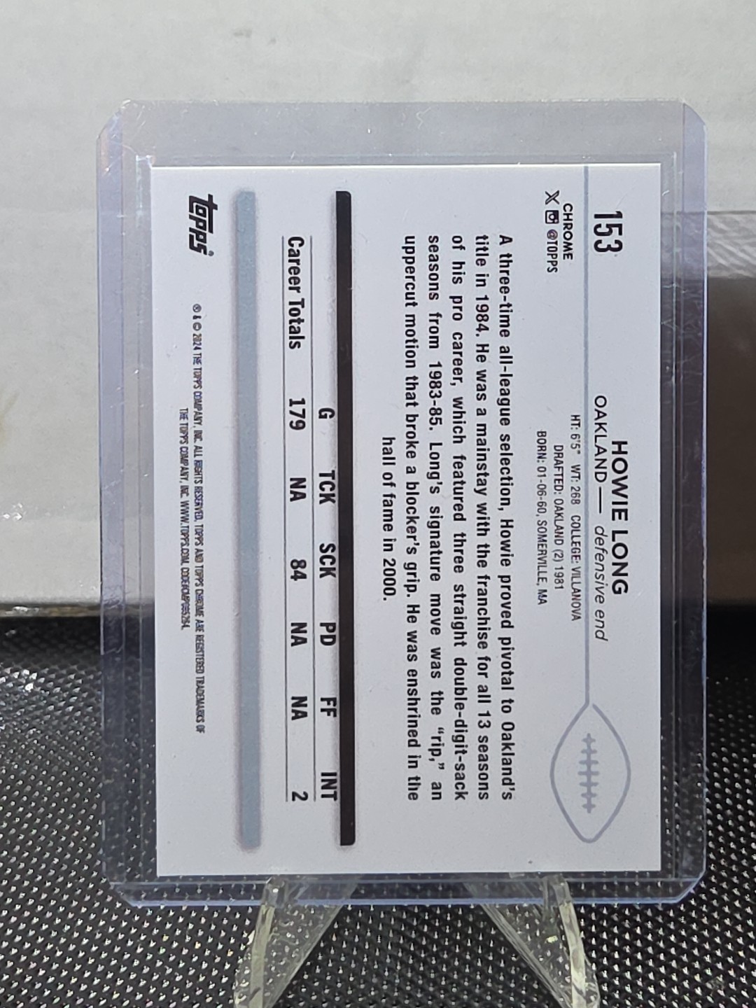 2024 Topps Chrome - Howie Long #153 Gold Wave Refractor /50