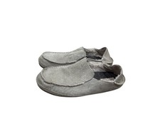 OluKai Nohea Slipper Women  s 8 Shearling Lined Suede Gray Moccasin Shoe