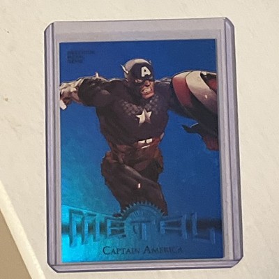 2024 UD Marvel Metal Universe Avengers Captain America R-3 Blue PMG 19/50