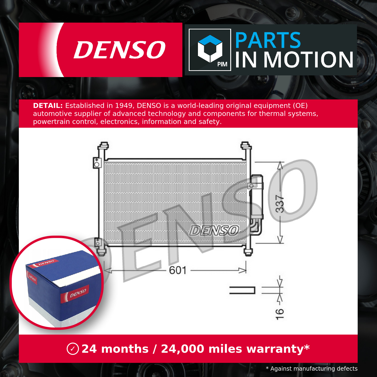 Air Con Condenser fits HONDA CIVIC Mk8 1.8 05 to 12 R18A1 AC Conditioning Denso - Image 4