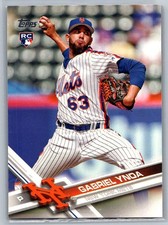 Gabriel Ynoa 79 2017 Topps RC Rookie New York Mets Card