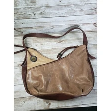 The Sak Brown & Tan Leather Shoulder Bag / Purse