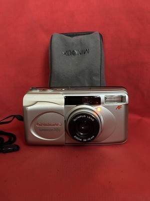 Olympus Superzoom 70G AF analoge Kompaktkamera 35 mm getestet & funktionsfähig