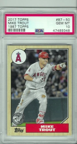 2017 Topps - 1987 Topps Baseball 30th Anniversary Mike Trout #87-50 PSA 10